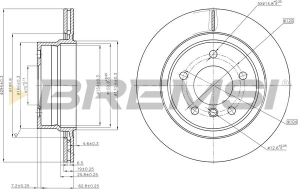 Bremsi CD7285V - Brake Disc autospares.lv