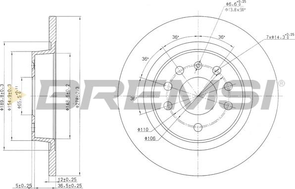 Bremsi CD7288S - Brake Disc autospares.lv