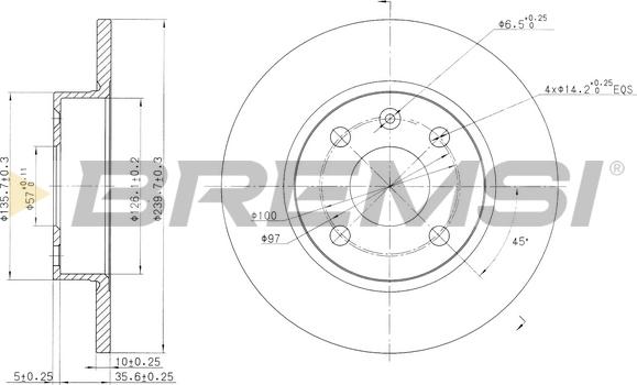 Bremsi CD7283S - Brake Disc autospares.lv