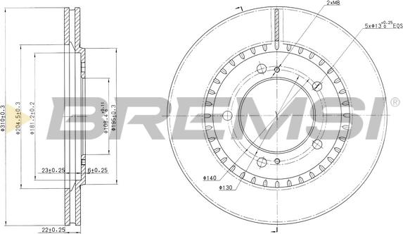 Bremsi CD7282V - Brake Disc autospares.lv