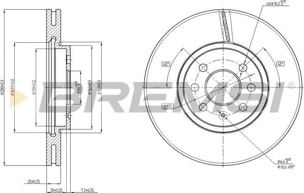 Bremsi CD7236V - Brake Disc autospares.lv