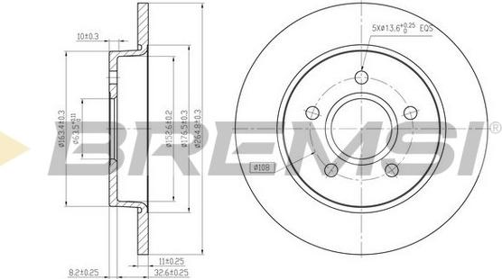 Bremsi CD7226S - Brake Disc autospares.lv