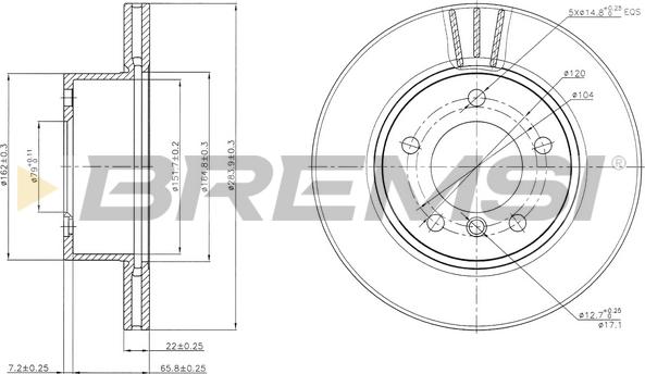 Bremsi CD7228V - Brake Disc autospares.lv