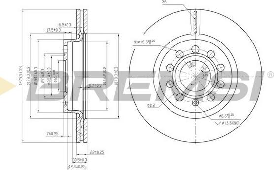 Bremsi CD7223V - Brake Disc autospares.lv