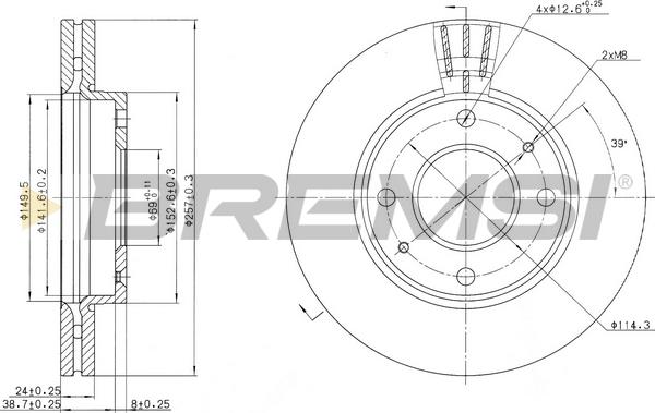 Bremsi CD7270V - Brake Disc autospares.lv