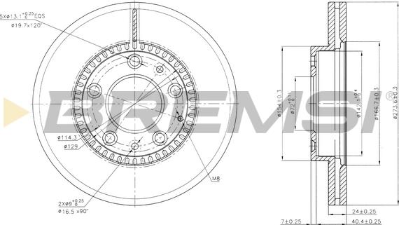 Bremsi CD7278V - Brake Disc autospares.lv