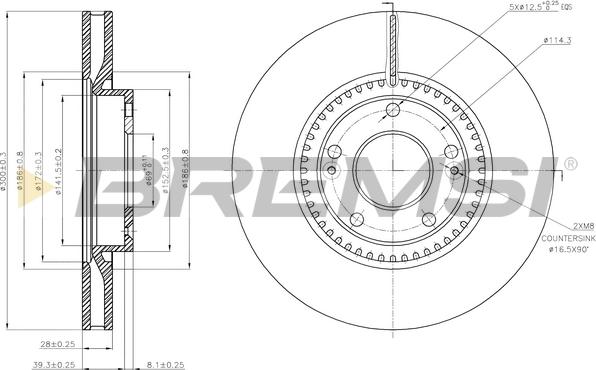 Bremsi CD7795V - Brake Disc autospares.lv