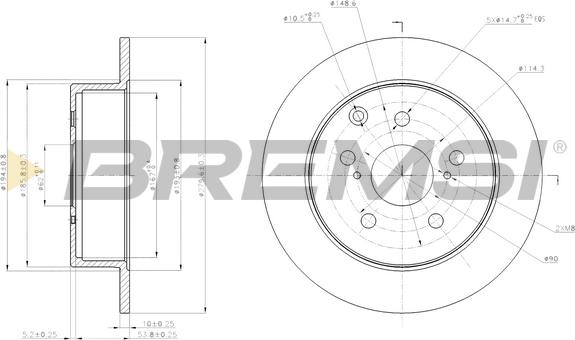 Bremsi CD7704S - Brake Disc autospares.lv