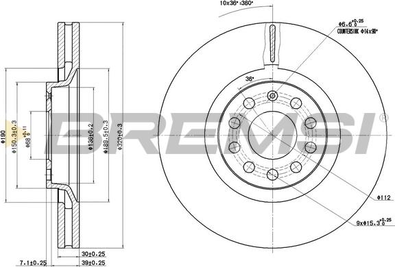 Bremsi CD7705V - Brake Disc autospares.lv