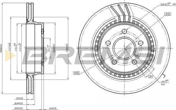 Bremsi CD7700V - Brake Disc autospares.lv