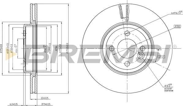 Bremsi CD7711V - Brake Disc autospares.lv