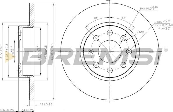 Bremsi CD7784S - Brake Disc autospares.lv