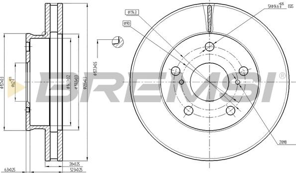 Bremsi CD7782V - Brake Disc autospares.lv