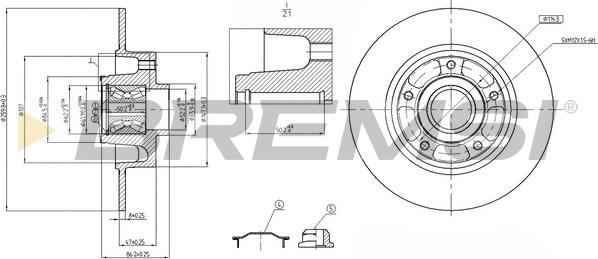 Bremsi CD7732S - Brake Disc autospares.lv