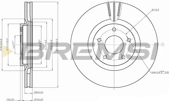 Bremsi CD7724V - Brake Disc autospares.lv