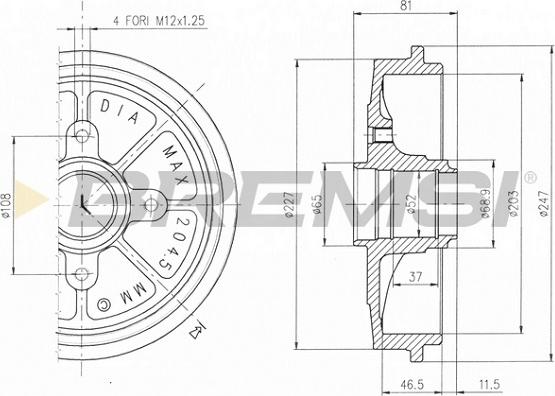 Bremsi CR5471 - Brake Drum autospares.lv