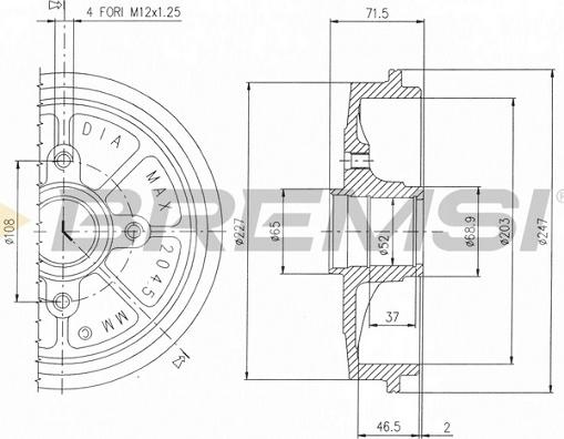 Bremsi CR5472 - Brake Drum autospares.lv