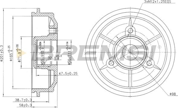 Bremsi CR5024 - Brake Drum autospares.lv