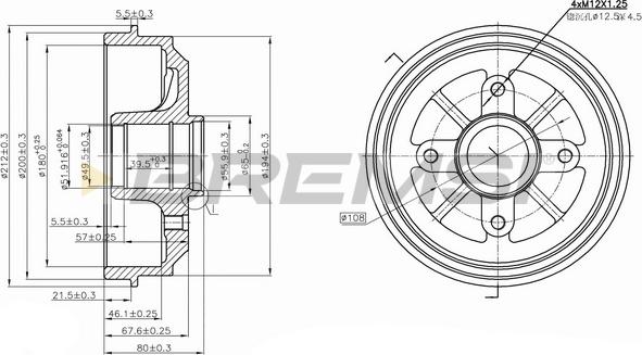 Bremsi CR5153 - Brake Drum autospares.lv