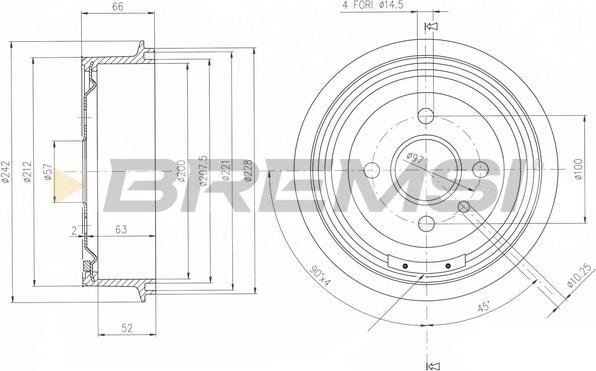 Bremsi CR5138 - Brake Drum autospares.lv