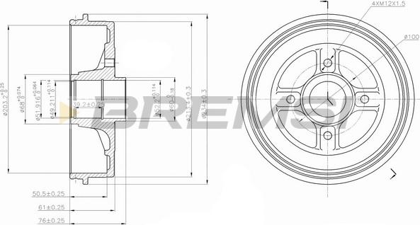 Bremsi CR5396 - Brake Drum autospares.lv