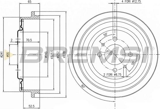 Bremsi CR5392 - Brake Drum autospares.lv