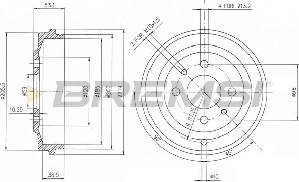 Bremsi CR5268 - Brake Drum autospares.lv