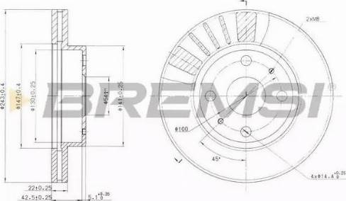 Bremsi DBA405V - Brake Disc autospares.lv