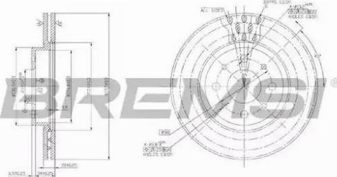 Bremsi DBA521V - Brake Disc autospares.lv