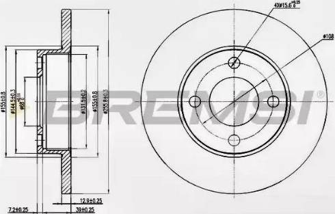 Bremsi DBA048S - Brake Disc autospares.lv