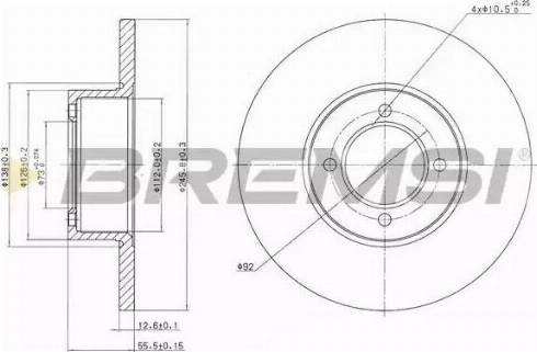 Bremsi DBA054S - Brake Disc autospares.lv