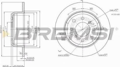 Bremsi DBA002S - Brake Disc autospares.lv