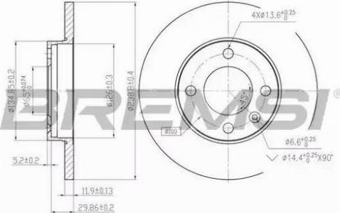 Bremsi DBA103S - Brake Disc autospares.lv