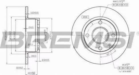 Bremsi DBA135S - Brake Disc autospares.lv