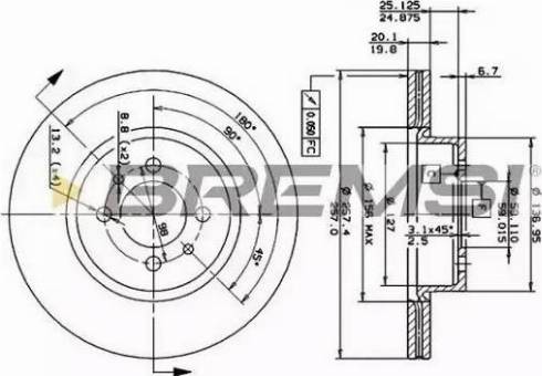 Bremsi DBA176V - Brake Disc autospares.lv