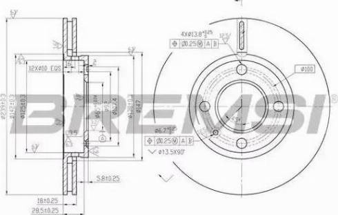 Bremsi DBA812V - Brake Disc autospares.lv