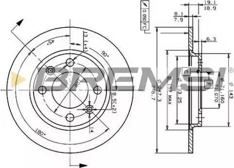 Bremsi DBA244S - Brake Disc autospares.lv