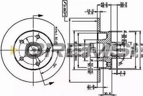 Bremsi DBA266S - Brake Disc autospares.lv