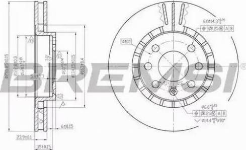 Bremsi DBA206V - Brake Disc autospares.lv