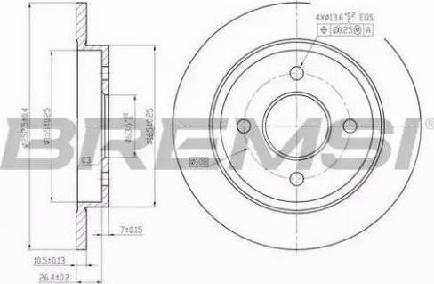 Bremsi DBA281S - Brake Disc autospares.lv