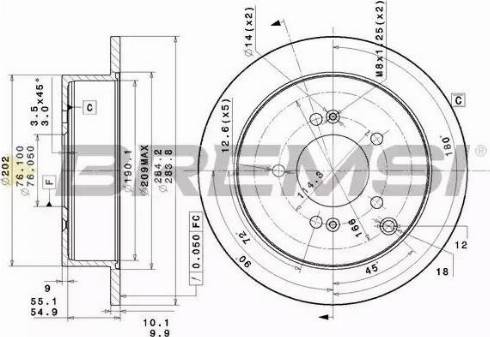 Bremsi DBB493S - Brake Disc autospares.lv