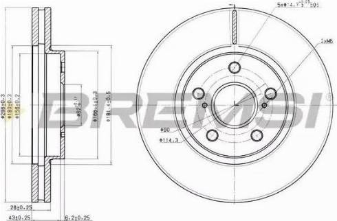 Bremsi DBB446V - Brake Disc autospares.lv