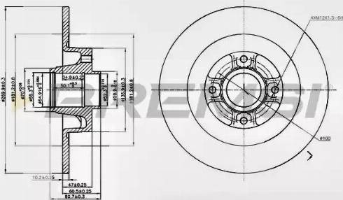 Bremsi DBB443S - Brake Disc autospares.lv