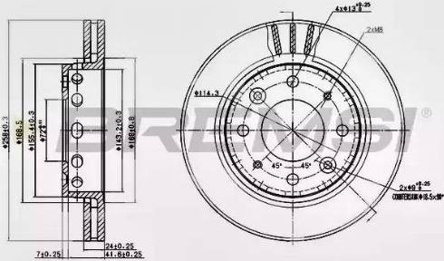 Bremsi DBB418V - Brake Disc autospares.lv