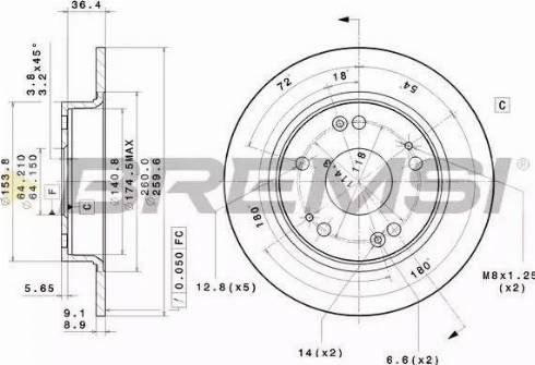 Bremsi DBB558S - Brake Disc autospares.lv