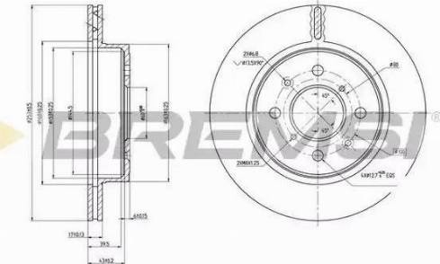 Bremsi DBB509V - Brake Disc autospares.lv