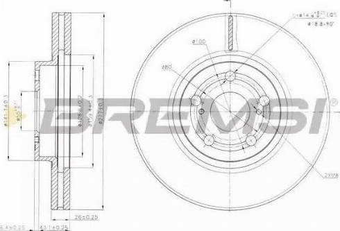 Bremsi DBB508V - Brake Disc autospares.lv