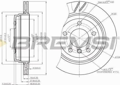 Bremsi DBB581V - Brake Disc autospares.lv