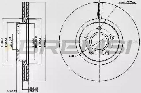 Bremsi DBB649V - Brake Disc autospares.lv