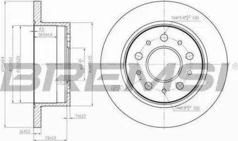 Bremsi DBB653S - Brake Disc autospares.lv